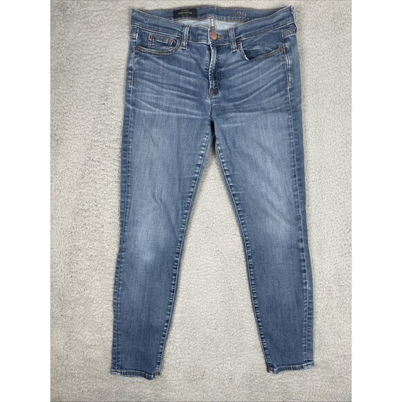 J. Crew Toothpick Skinny Jeans Womens Size 29 Blue Denim 28" - Picture 1 of 7